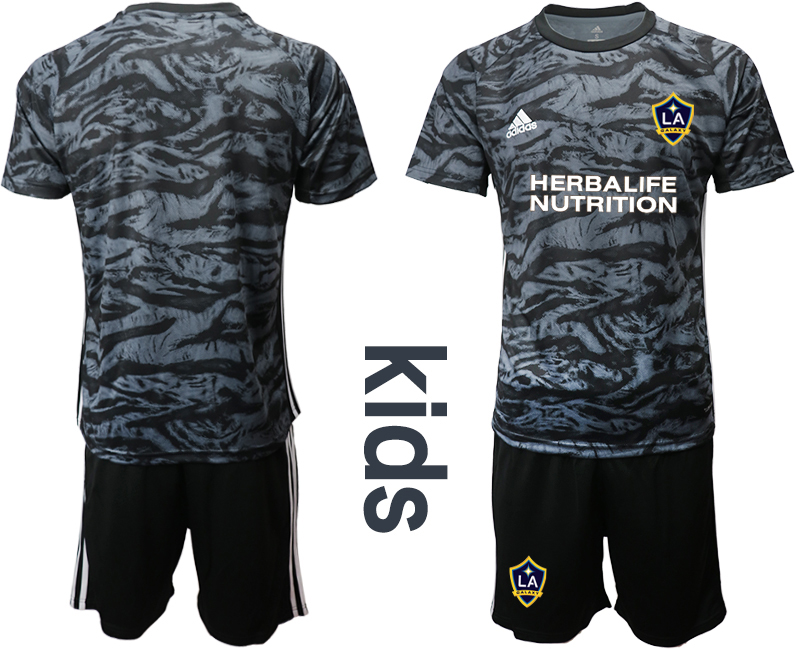 Youth 2020-2021 club Los Angeles Galaxy black goalkeeper blank Soccer Jerseys->los angeles galaxy jersey->Soccer Club Jersey